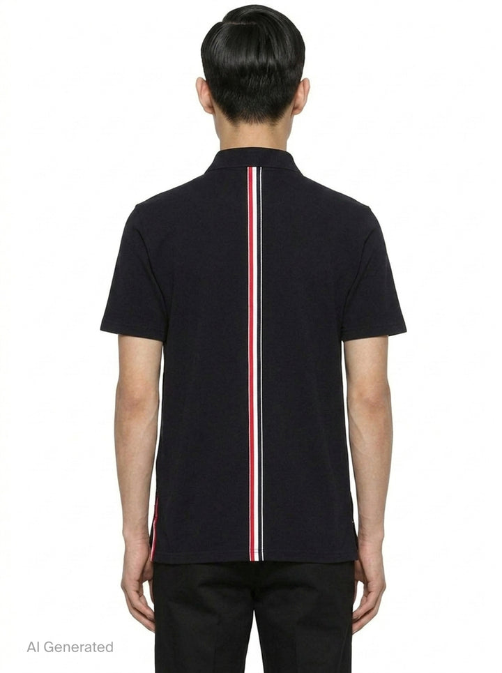 Relaxed Fit Short Sleeve Polo | Thom Browne | Club21 - back