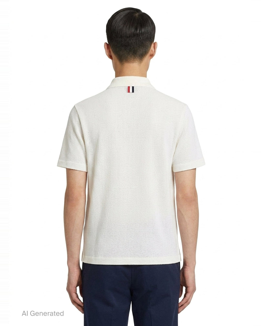 Relaxed Fit Short Sleeve Polo | Thom Browne | Club21 - back