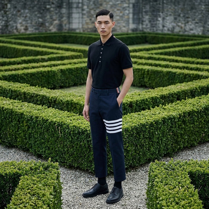Relaxed Fit Short Sleeve Polo | Thom Browne | Club21 - lifestyle