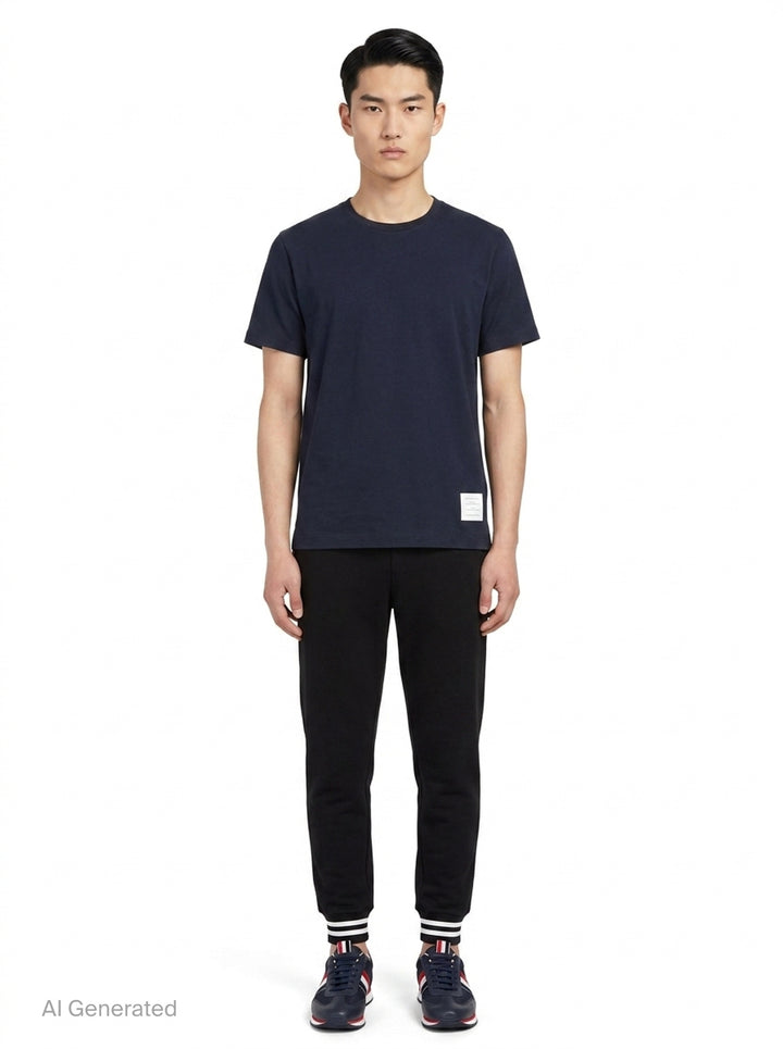 Relaxed Fit Short Sleeve Tee | Thom Browne | Club21 - front