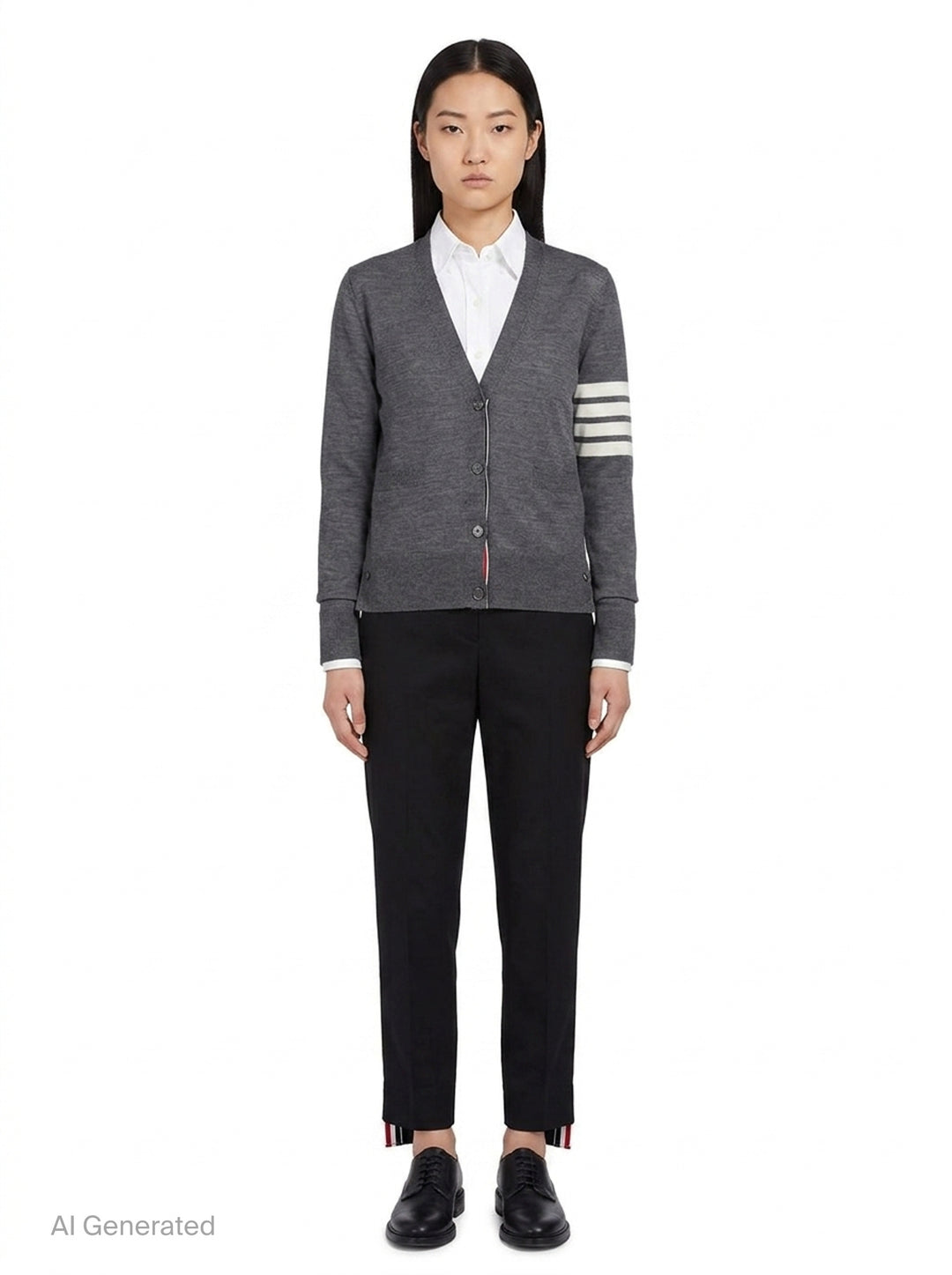 Relaxed Fit V-Neck Cardigan | Thom Browne | Club21 - front