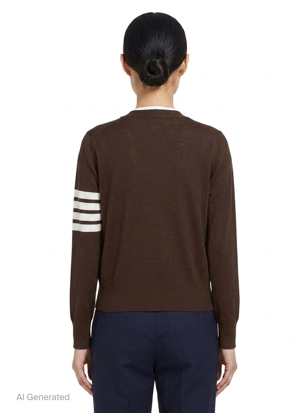 Relaxed Fit V-Neck Cardigan | Thom Browne | Club21 - back