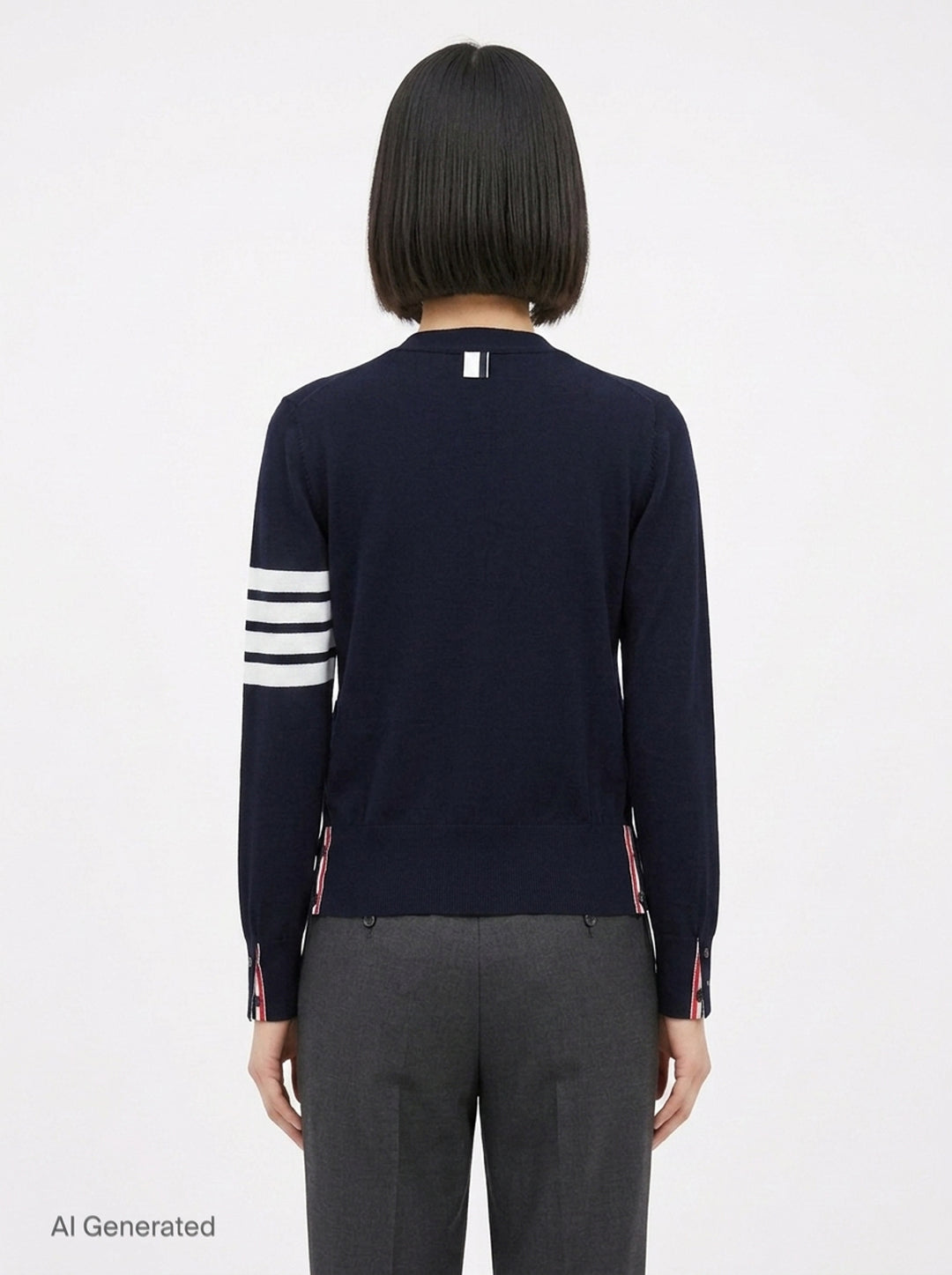 Relaxed Fit V-Neck Cardigan | Thom Browne | Club21 - back