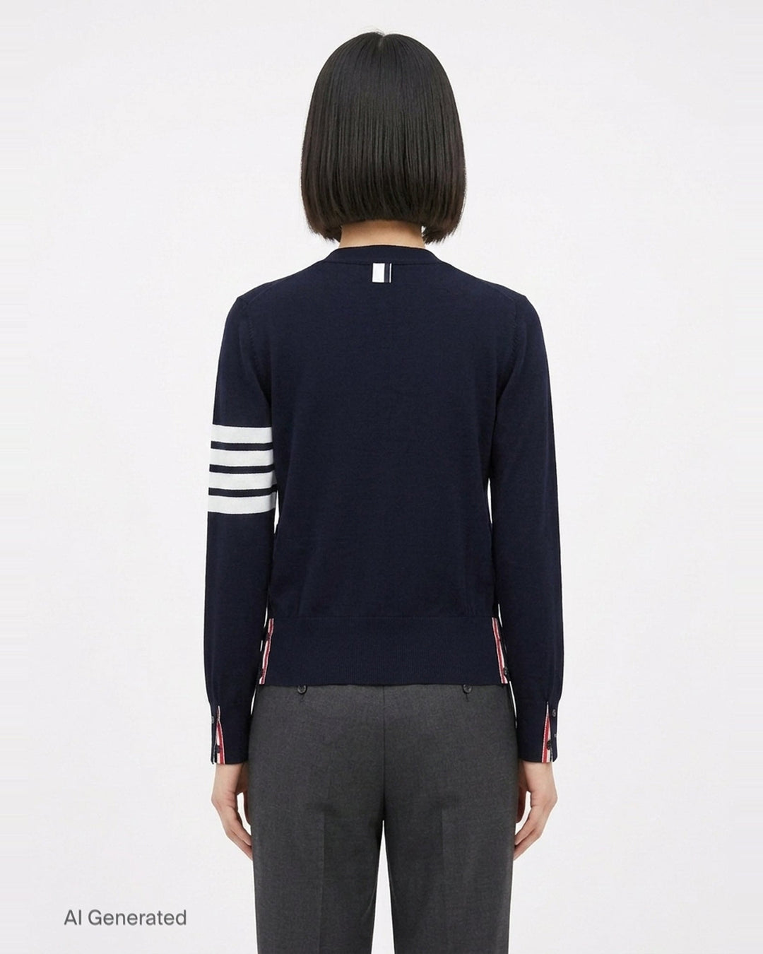 Relaxed Fit V-Neck Cardigan | Thom Browne | Club21 - back