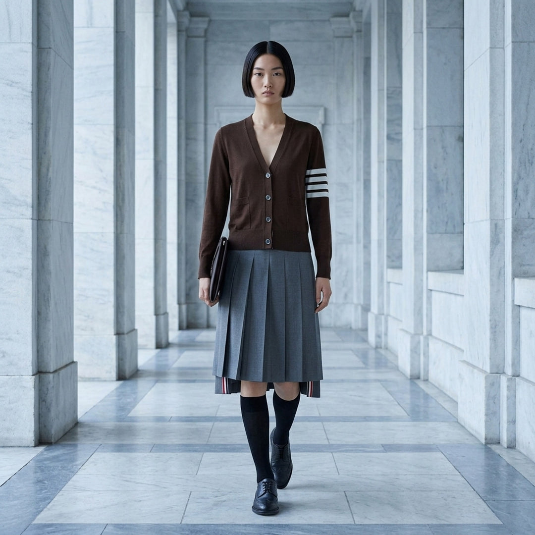 Relaxed Fit V-Neck Cardigan | Thom Browne | Club21 - lifestyle