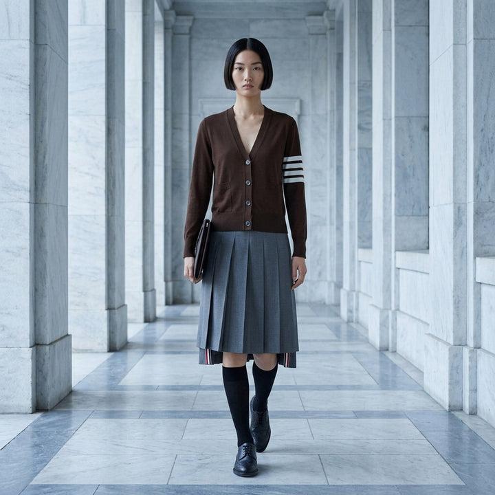 Relaxed Fit V-Neck Cardigan | Thom Browne | Club21 - lifestyle