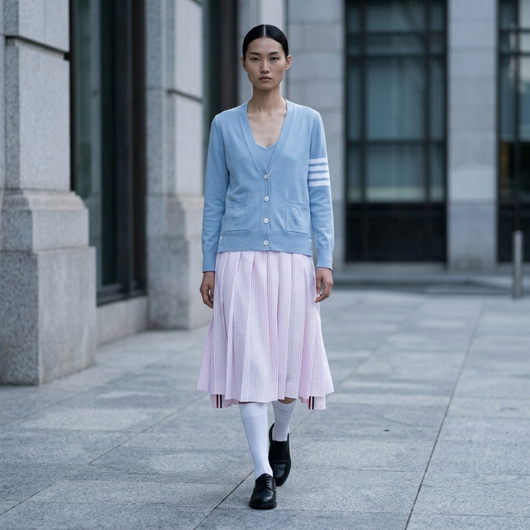 Relaxed Fit V-Neck Cardigan | Thom Browne | Club21 - lifestyle