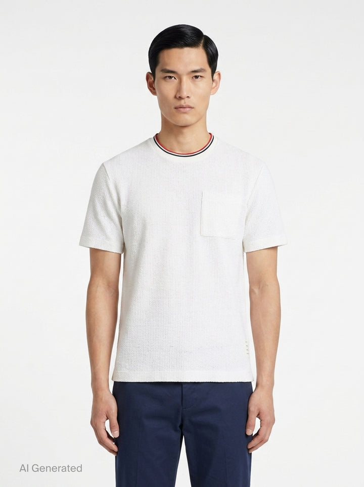 Relaxed Short Sleeve Tee | Thom Browne | Club21 - front