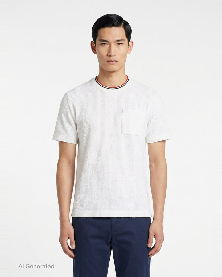 Relaxed Short Sleeve Tee | Thom Browne | Club21 - front