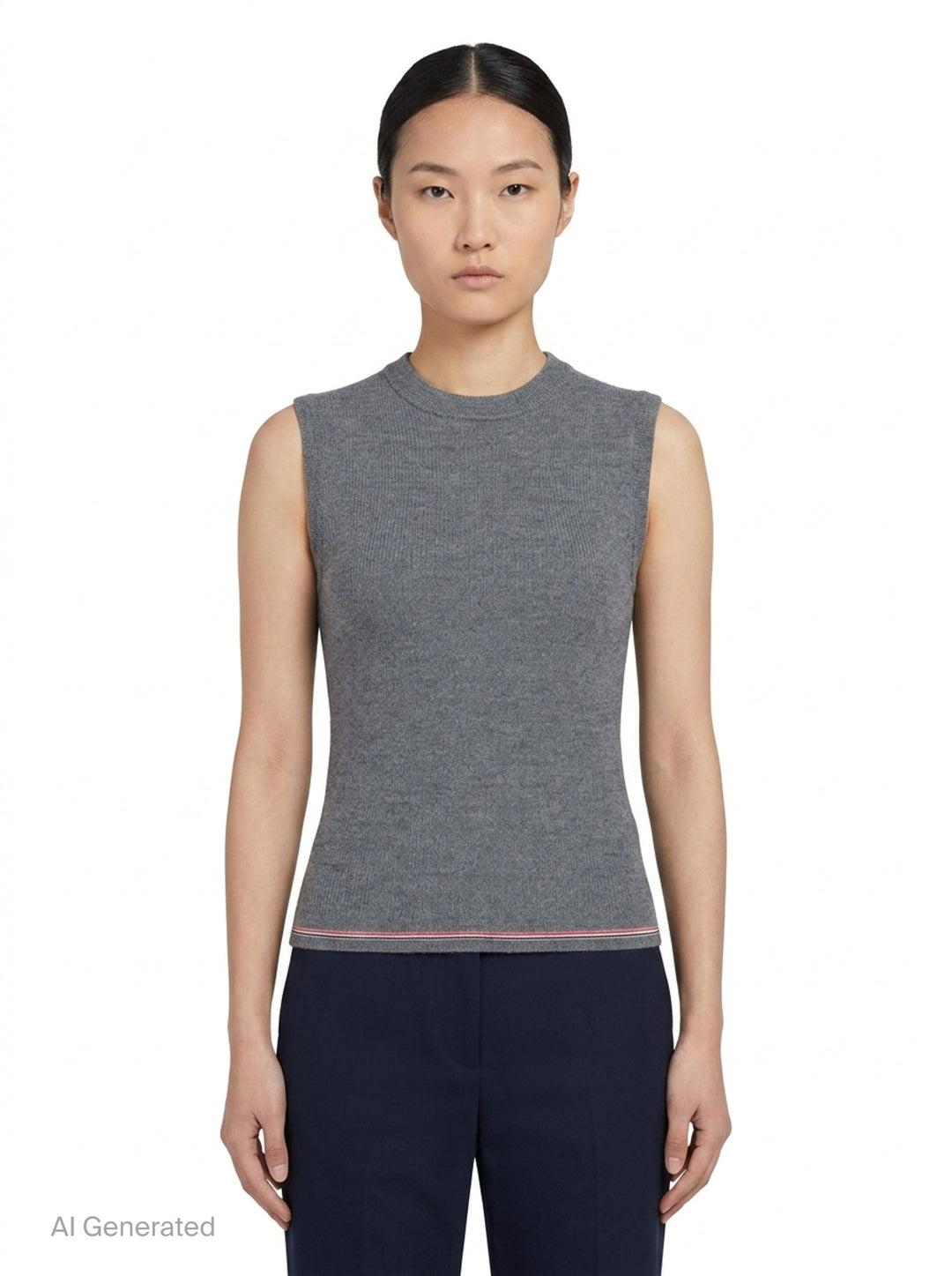 Rib Stitch Merino Shell Top | Thom Browne | Club21 - front