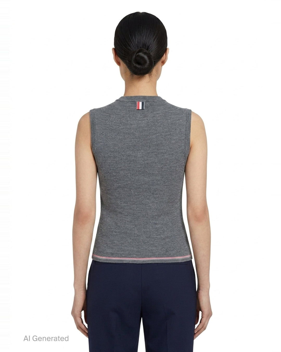Rib Stitch Merino Shell Top | Thom Browne | Club21 - back