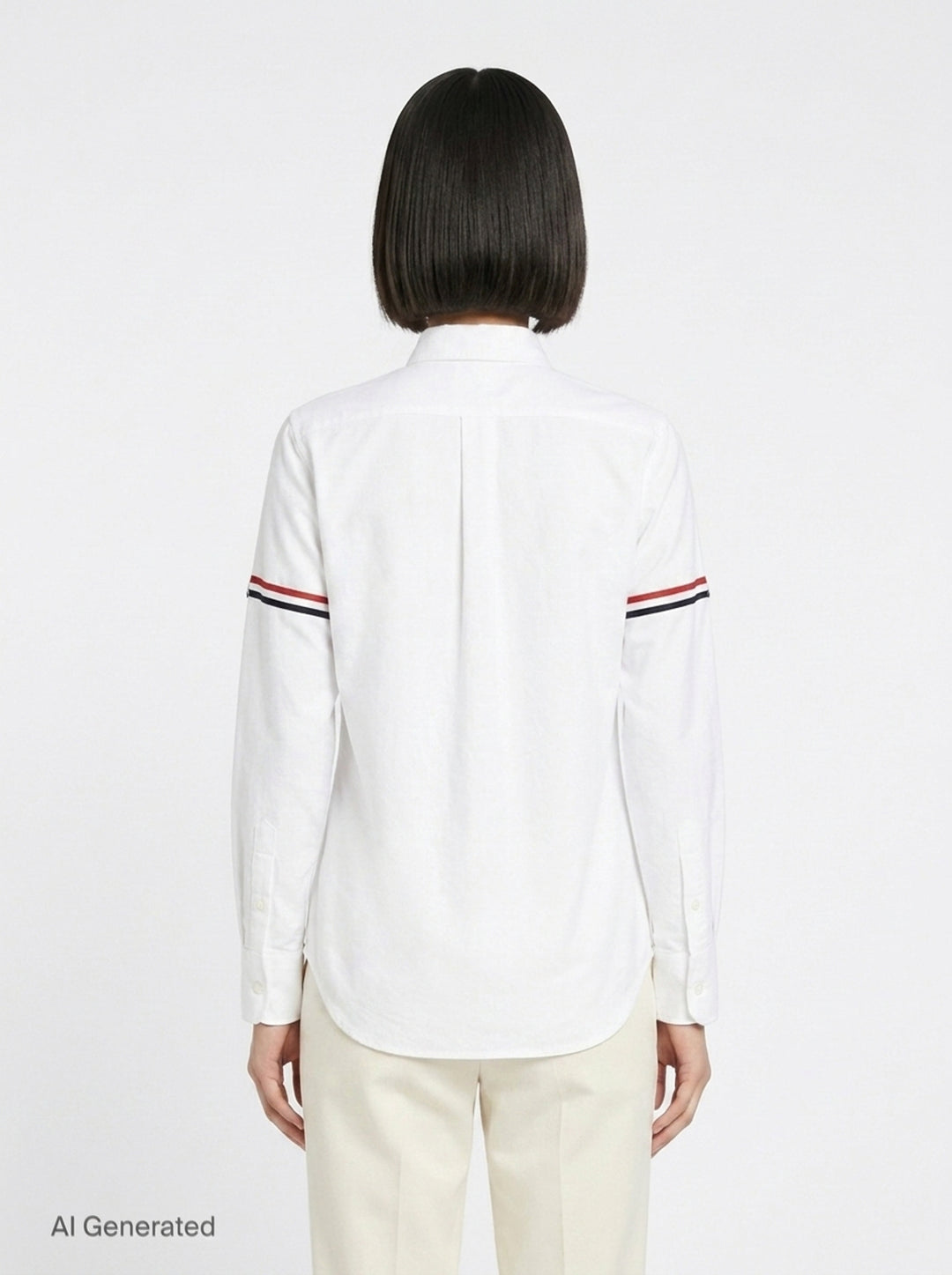 Round Collar Stripe Shirt | Thom Browne | Club21 - back