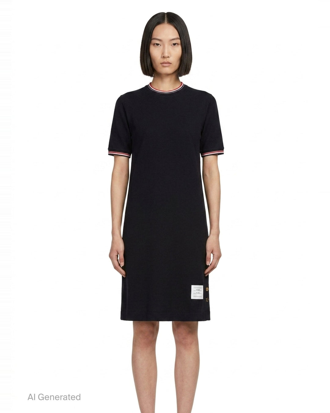 RWB Tipped T-Shirt Dress | Thom Browne | Club21 - front
