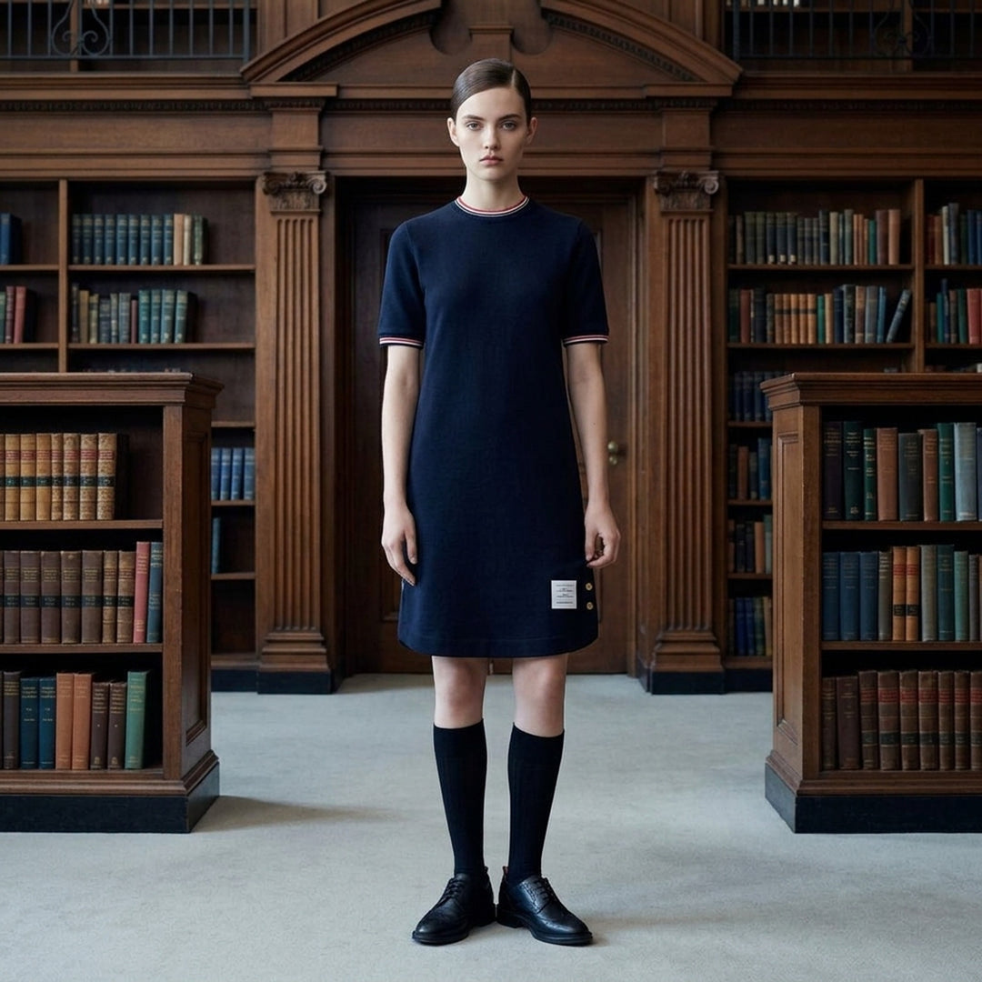 RWB Tipped T-Shirt Dress | Thom Browne | Club21 - lifestyle