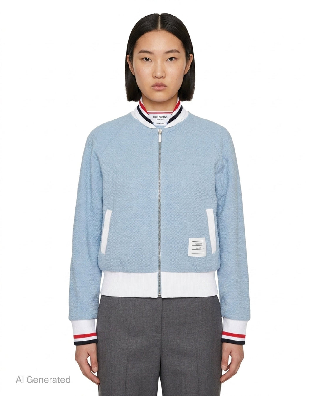 RWB Tipping Bomber Jacket | Thom Browne | Club21 - front