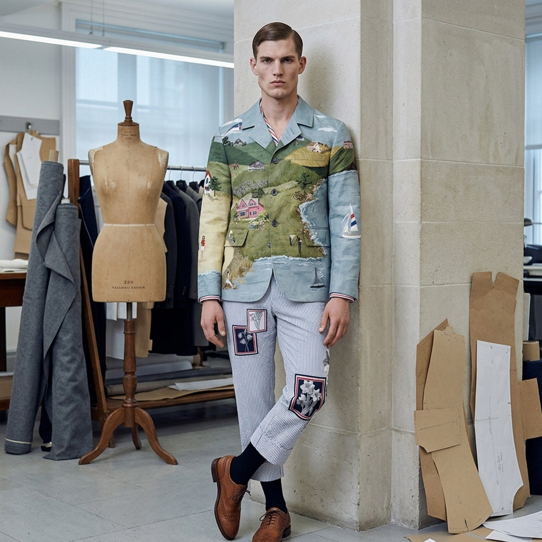 Scenic Print Cutaway Jacket | Thom Browne | Club21 - lifestyle