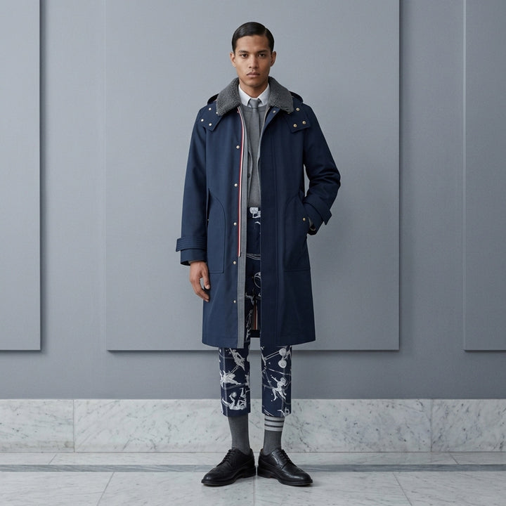 Shell Bal Collar Rain Coat | Thom Browne | Club21 - lifestyle