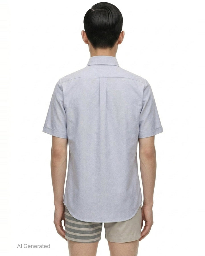 Short Sleeve Button-Down Shirt | Thom Browne | Club21 - back