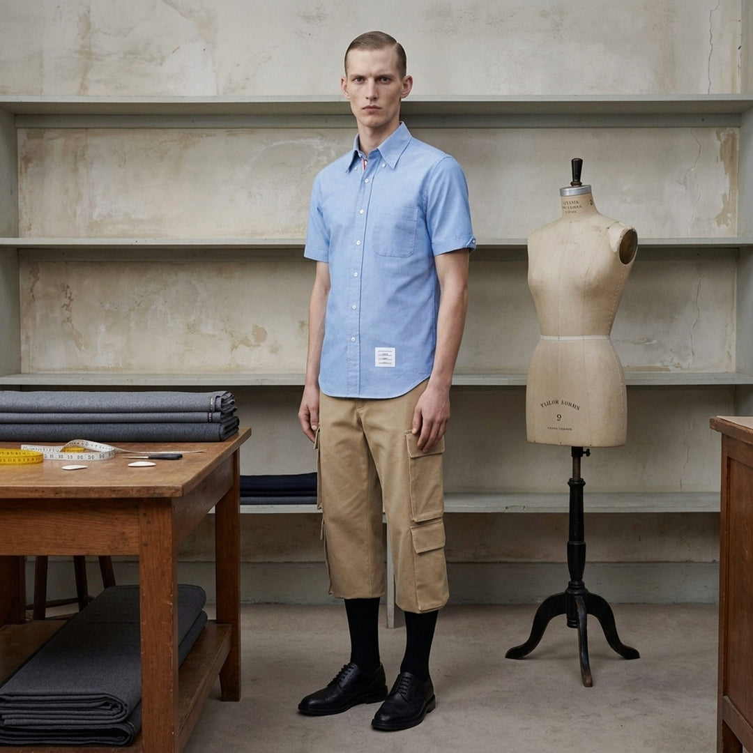 Short Sleeve Button Down Shirt | Thom Browne | Club21 - lifestyle