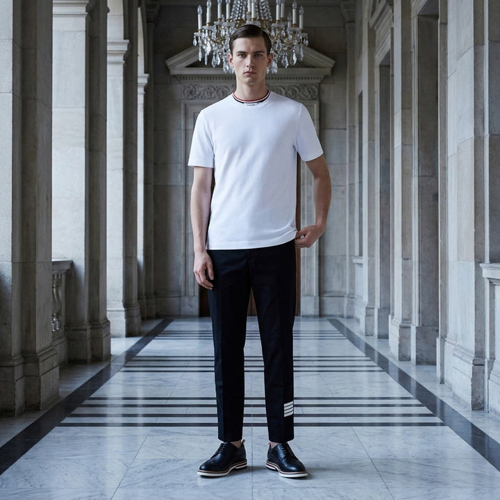 Short Sleeve Engineered Tee | Thom Browne | Club21 - lifestyle