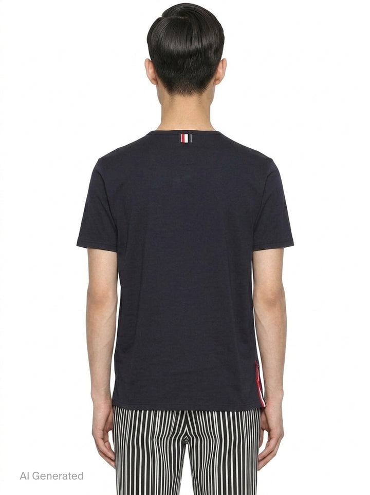 Short Sleeve Pocket Tee | Thom Browne | Club21 - back