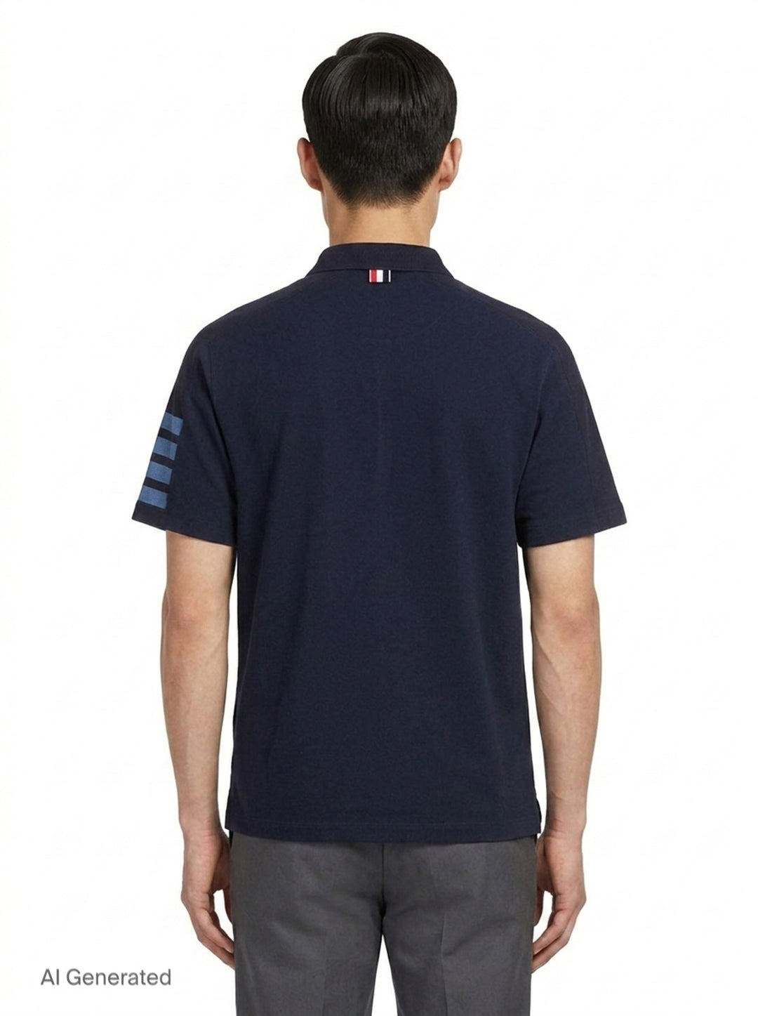 Short Sleeve Polo | Thom Browne | Club21 - back