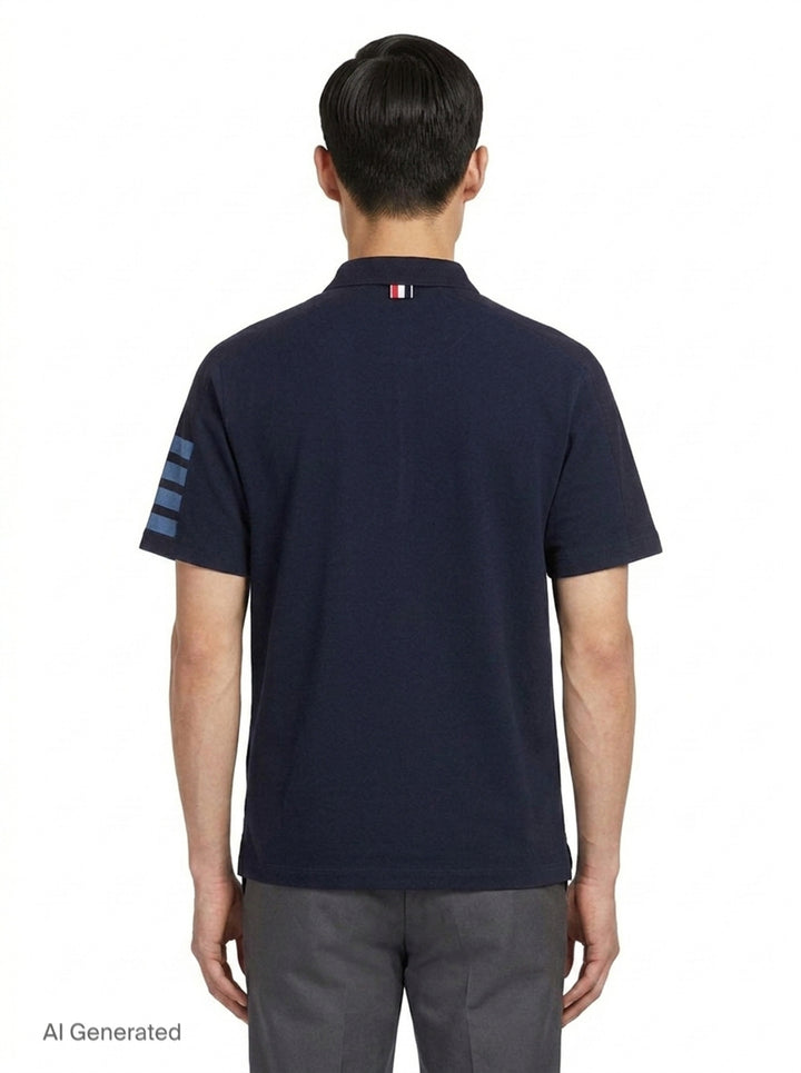 Short Sleeve Polo | Thom Browne | Club21 - back