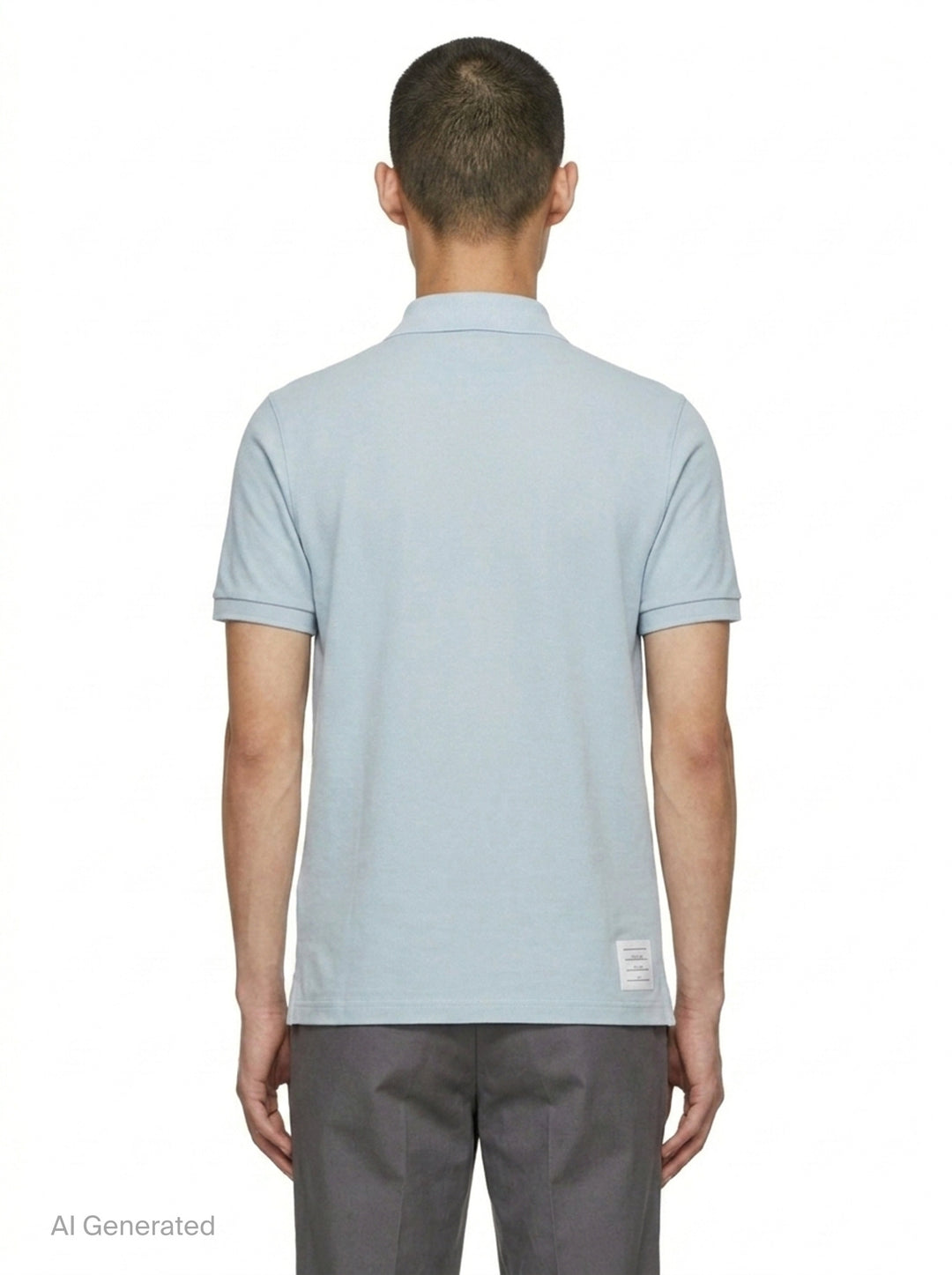Short Sleeve Rib Cuff Polo | Thom Browne | Club21 - back