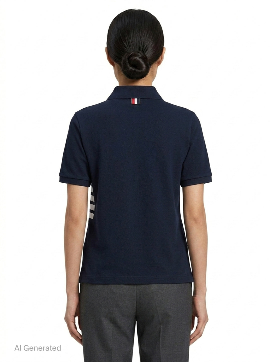 Short Sleeve Rib Cuff Polo | Thom Browne | Club21 - back
