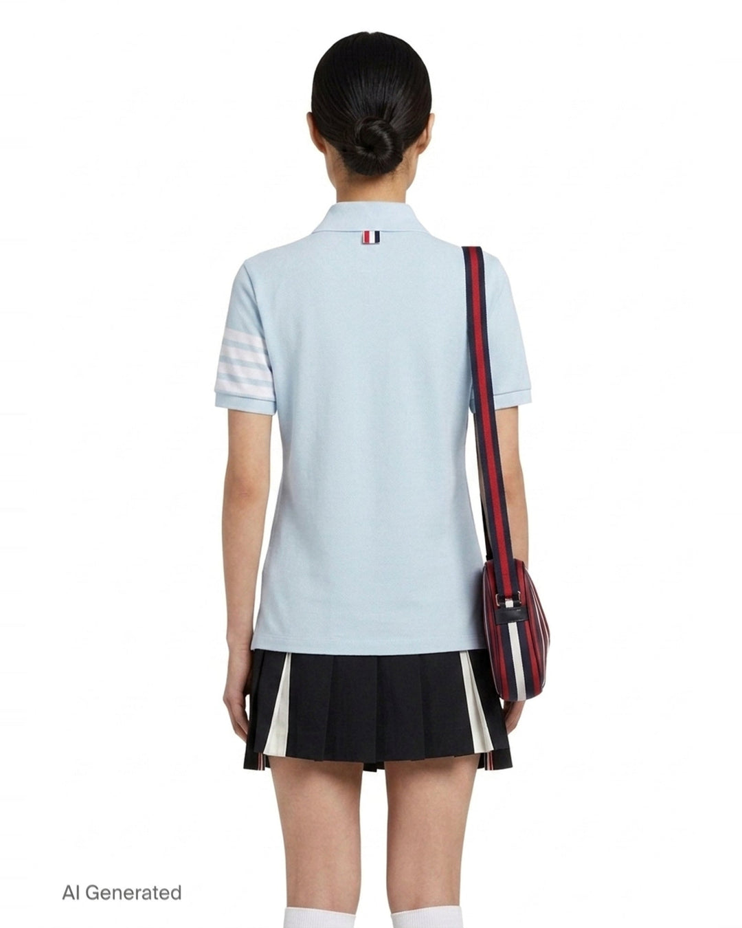 Short Sleeve Rib Cuff Polo | Thom Browne | Club21 - back
