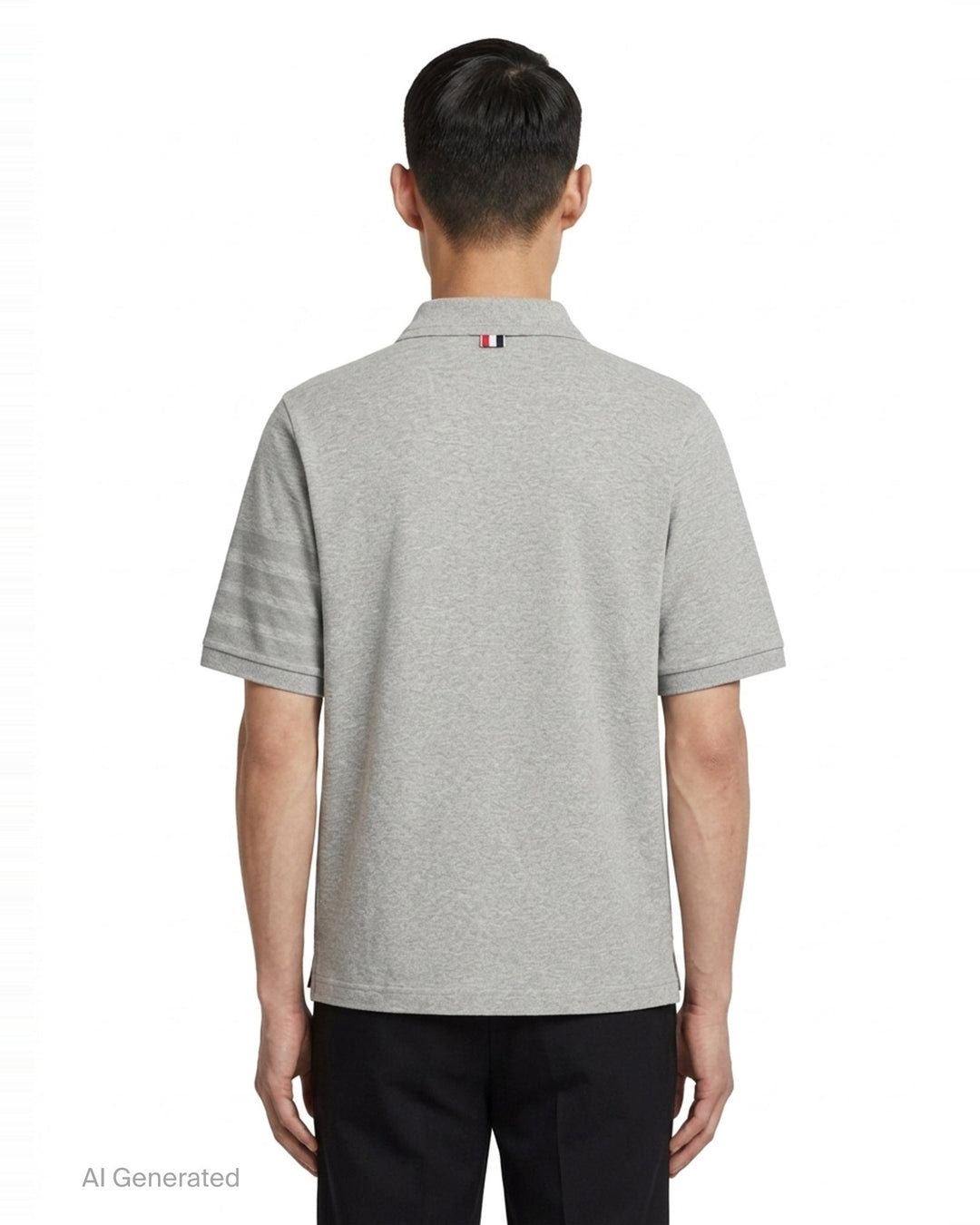 Short Sleeve Rib Cuff Polo | Thom Browne | Club21 - back