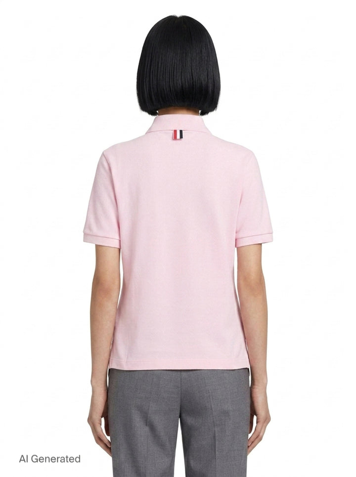 Short Sleeve Rib Cuff Polo | Thom Browne | Club21 - back