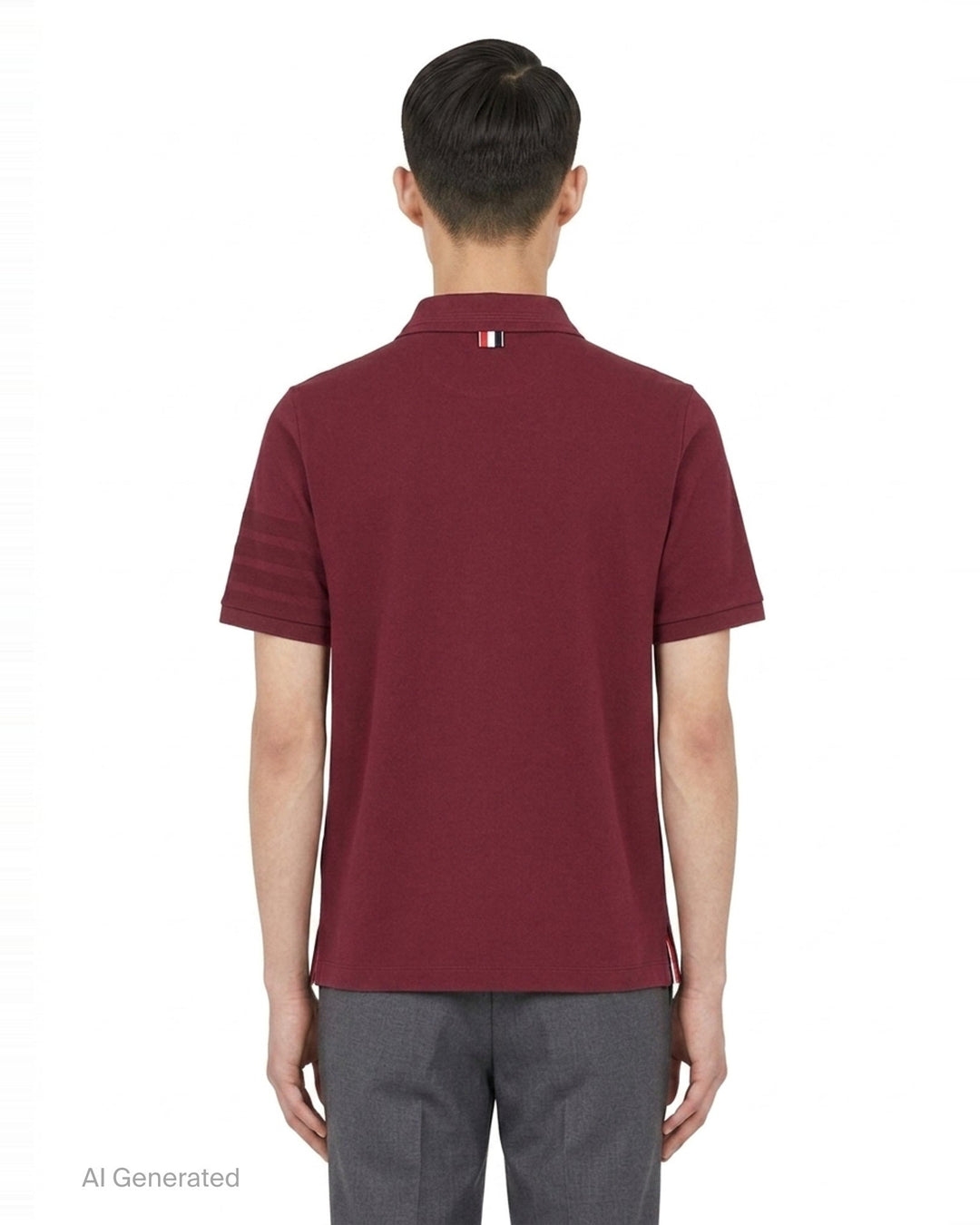 Short Sleeve Rib Cuff Polo | Thom Browne | Club21 - back