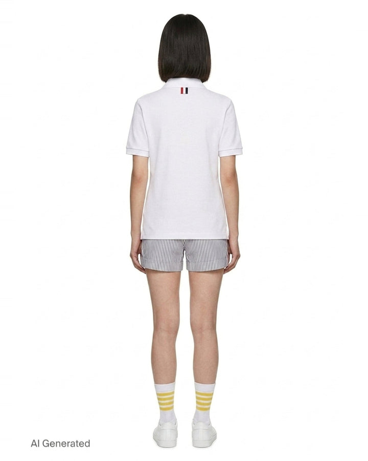 Short Sleeve Rib Cuff Polo | Thom Browne | Club21 - back