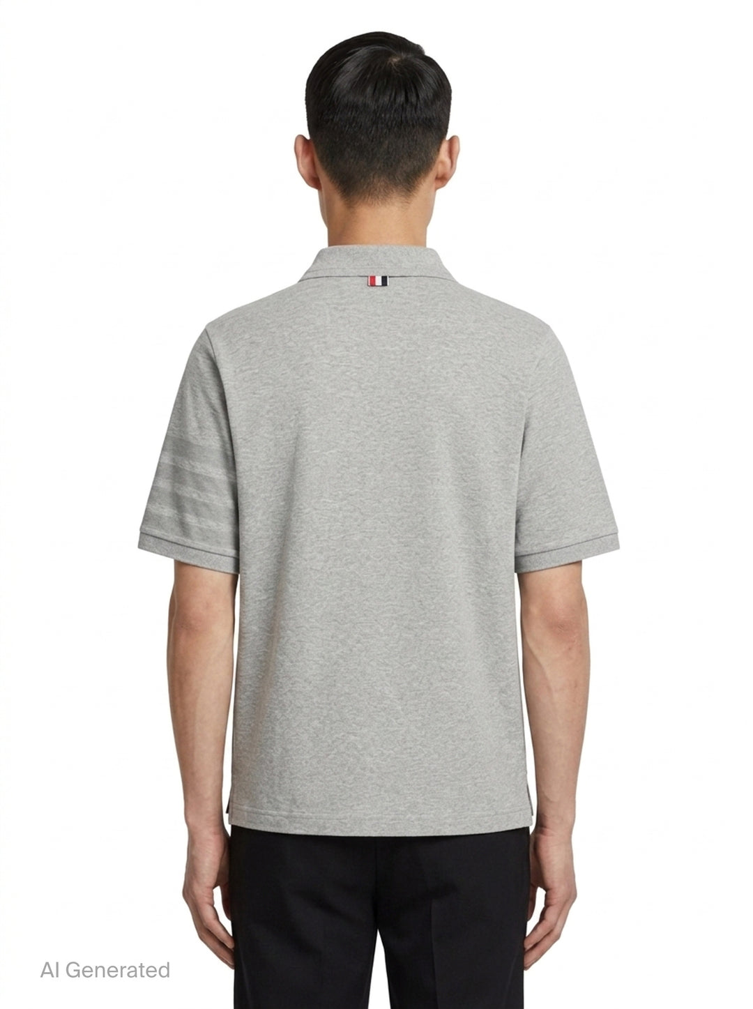 Short Sleeve Rib Cuff Polo | Thom Browne | Club21 - back