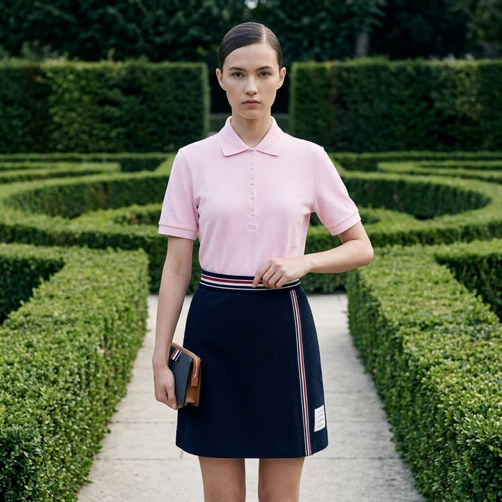 Short Sleeve Rib Cuff Polo | Thom Browne | Club21 - lifestyle
