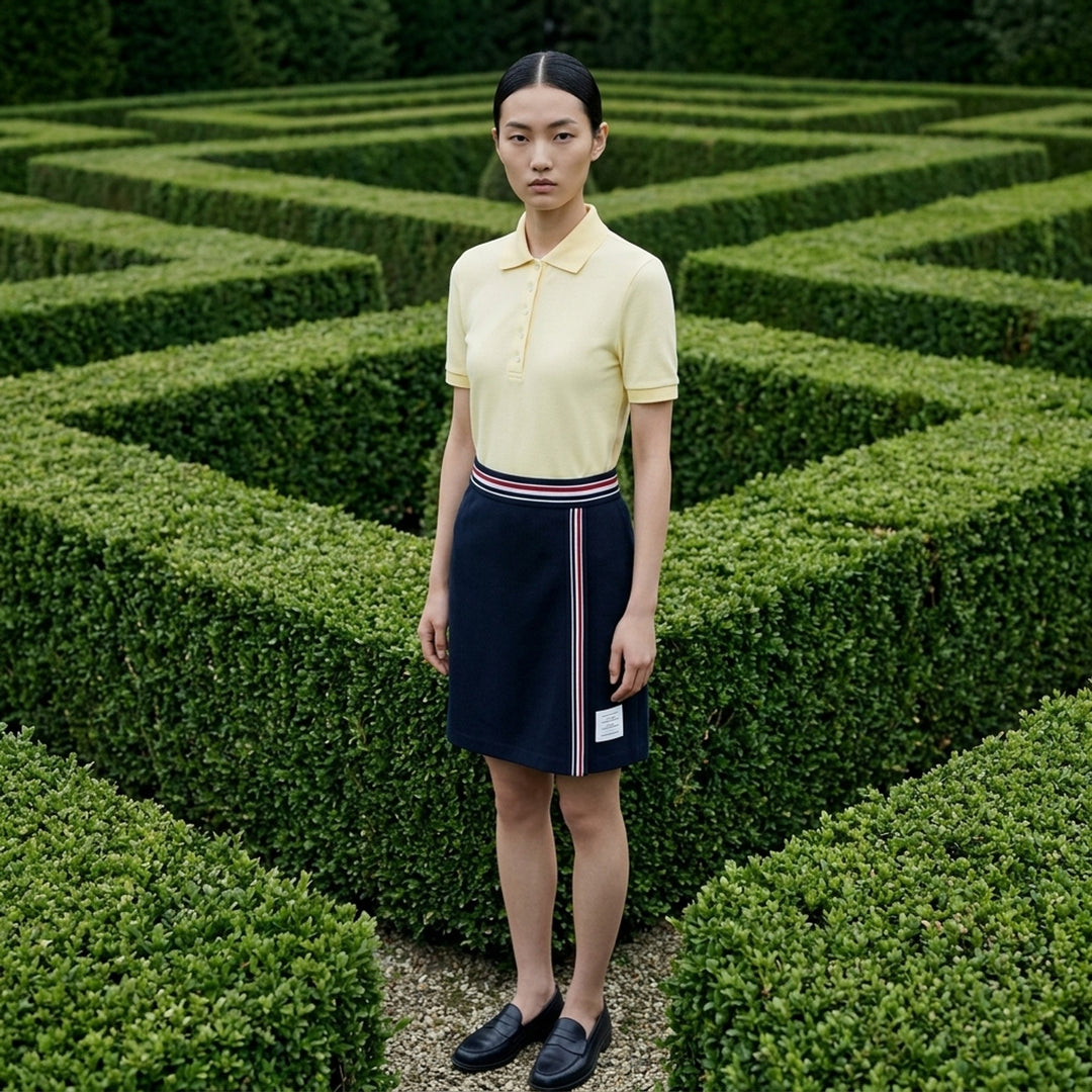 Short Sleeve Rib Cuff Polo | Thom Browne | Club21 - lifestyle