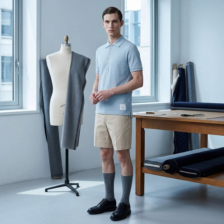 Short Sleeve Rib Cuff Polo | Thom Browne | Club21 - lifestyle