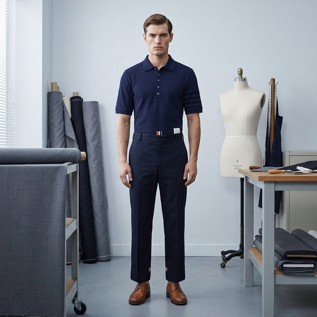 Short Sleeve Rib Cuff Polo | Thom Browne | Club21 - lifestyle