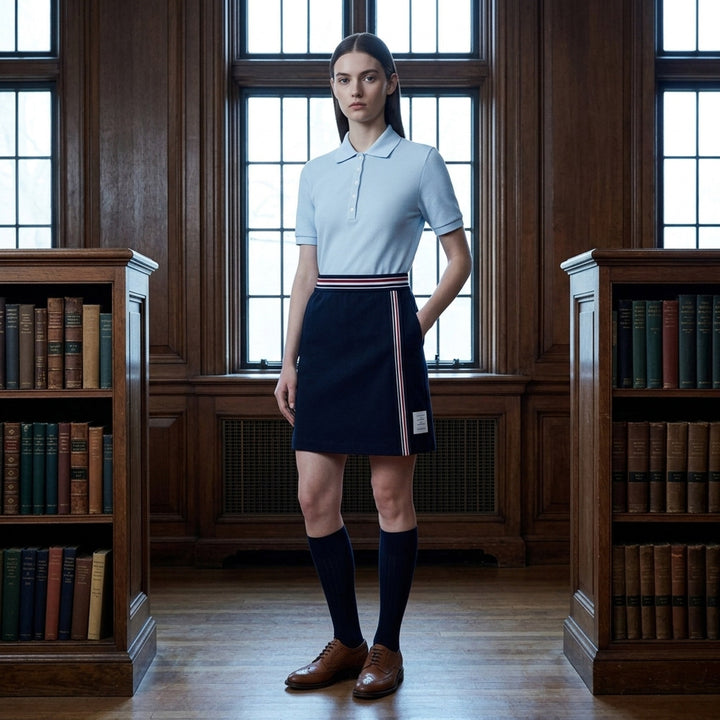 Short Sleeve Rib Cuff Polo | Thom Browne | Club21 - lifestyle
