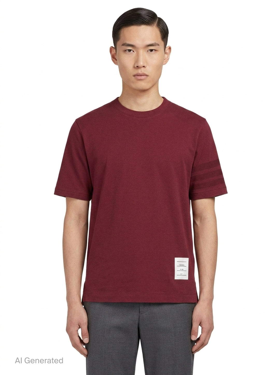 Short Sleeve Rib Cuff Tee | Thom Browne | Club21 - front