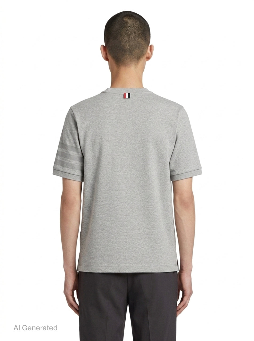 Short Sleeve Rib Cuff Tee | Thom Browne | Club21 - back