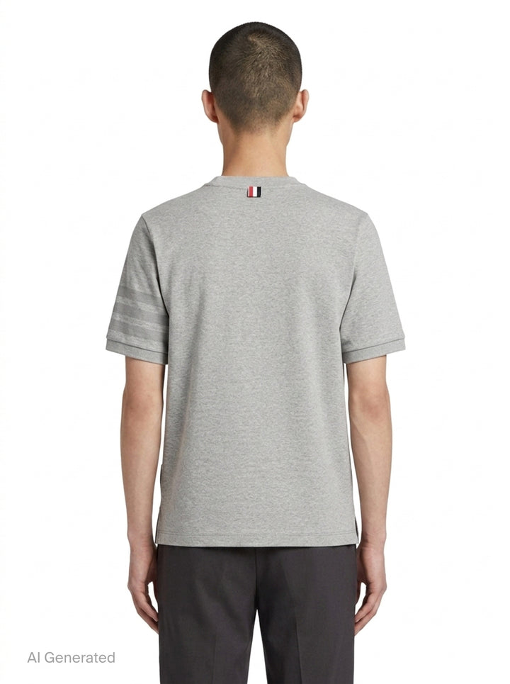 Short Sleeve Rib Cuff Tee | Thom Browne | Club21 - back