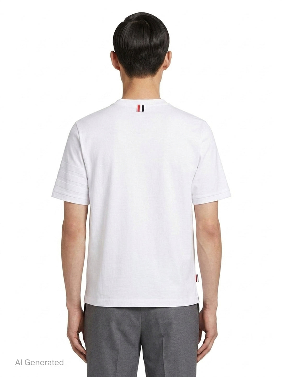 Short Sleeve Rib Cuff Tee | Thom Browne | Club21 - back