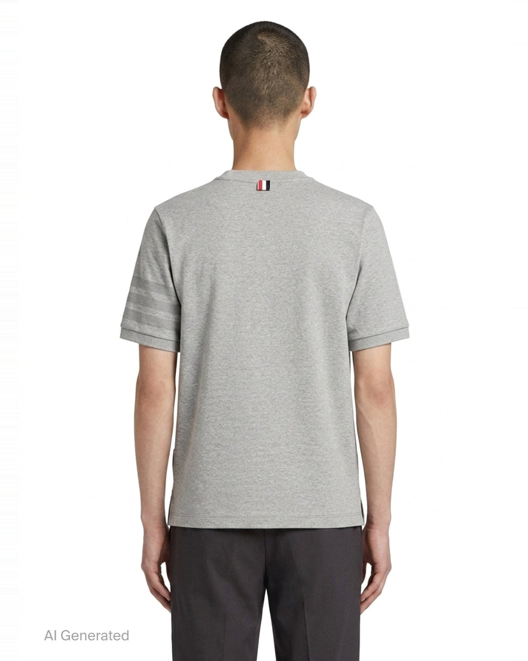 Short Sleeve Rib Cuff Tee | Thom Browne | Club21 - back