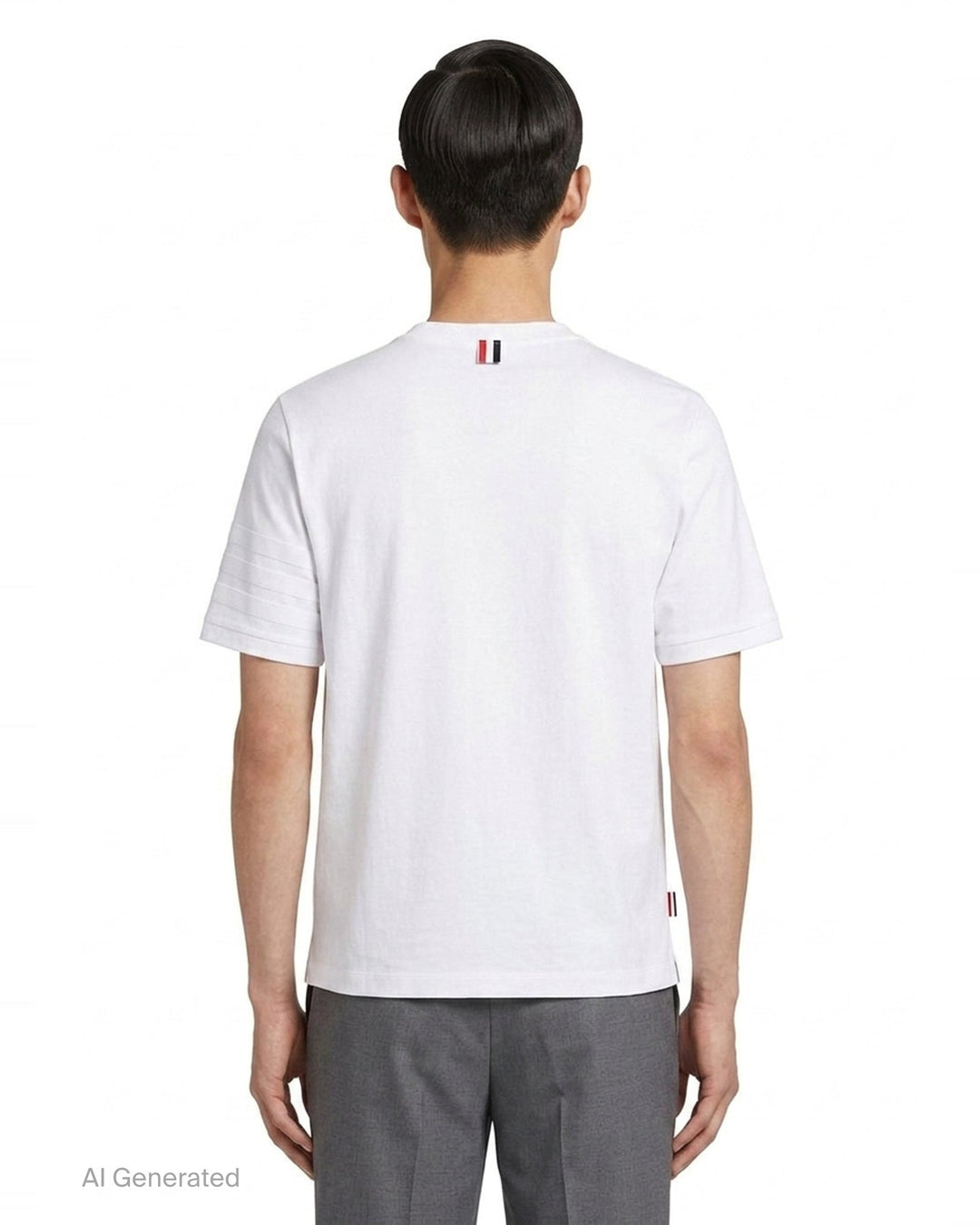Short Sleeve Rib Cuff Tee | Thom Browne | Club21 - back