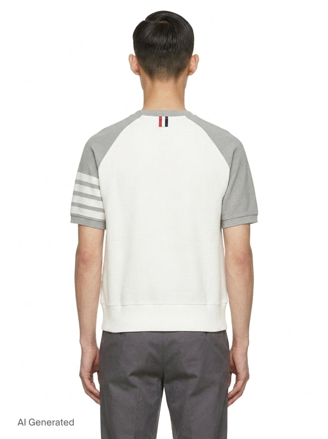 Short Sleeve Saddle Sweatshirt | Thom Browne | Club21 - back