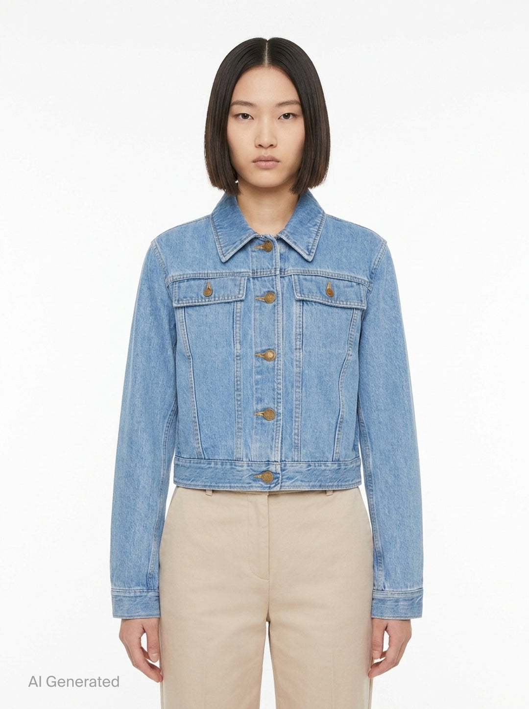Shrunken Fit Denim Jacket | Thom Browne | Club21 - front