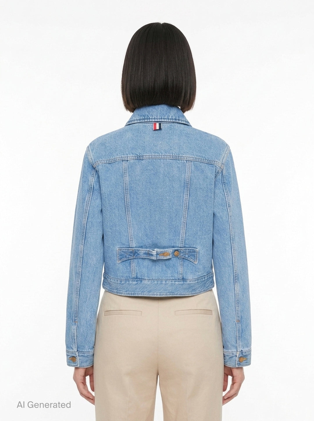 Shrunken Fit Denim Jacket | Thom Browne | Club21 - back