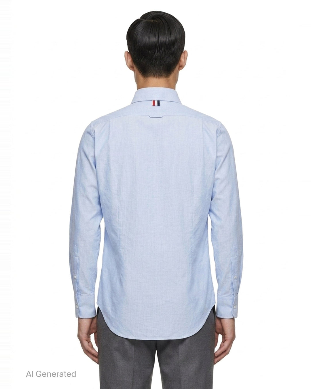 Straight Fit Long Sleeve Button-Down Shirt | Thom Browne | Club21 - back